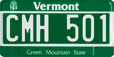 VT license plate CMH501