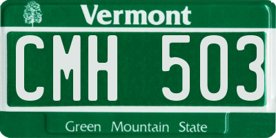 VT license plate CMH503