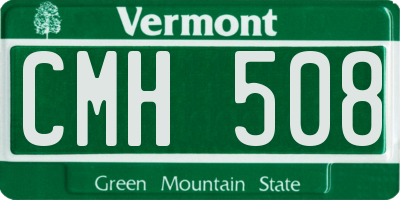 VT license plate CMH508
