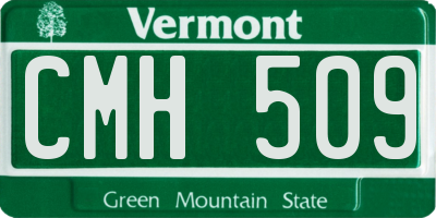 VT license plate CMH509