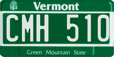 VT license plate CMH510