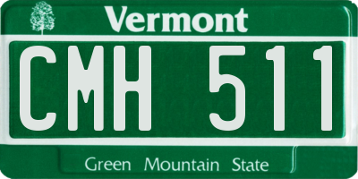 VT license plate CMH511