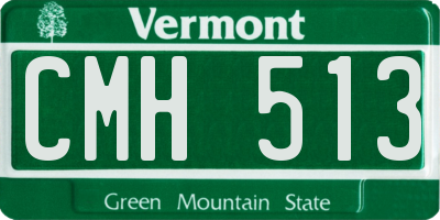 VT license plate CMH513