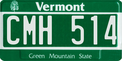 VT license plate CMH514