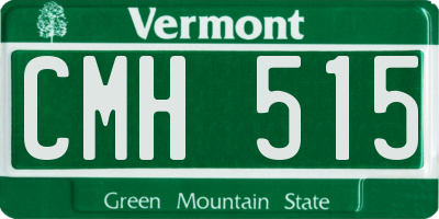 VT license plate CMH515