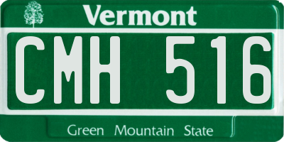 VT license plate CMH516