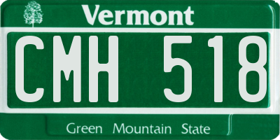 VT license plate CMH518