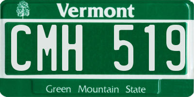 VT license plate CMH519