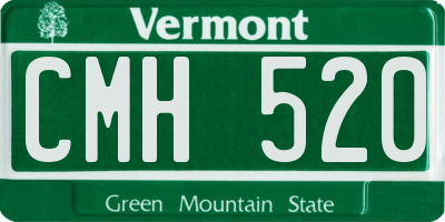 VT license plate CMH520