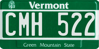 VT license plate CMH522
