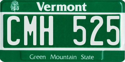 VT license plate CMH525