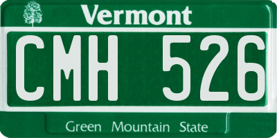 VT license plate CMH526