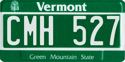 VT license plate CMH527
