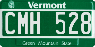 VT license plate CMH528