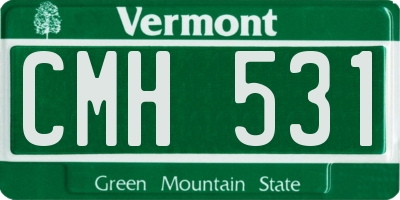 VT license plate CMH531