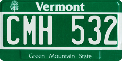 VT license plate CMH532