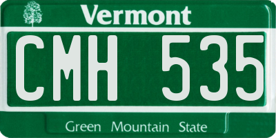 VT license plate CMH535