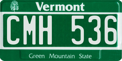 VT license plate CMH536