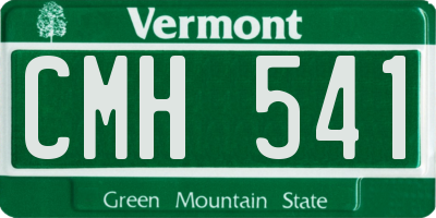 VT license plate CMH541