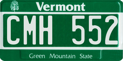 VT license plate CMH552