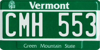 VT license plate CMH553