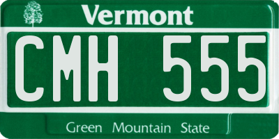 VT license plate CMH555