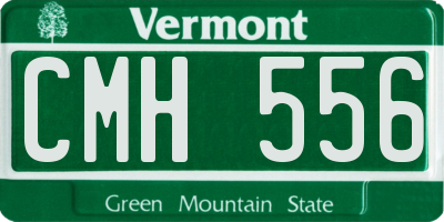 VT license plate CMH556