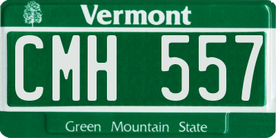 VT license plate CMH557