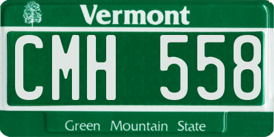 VT license plate CMH558