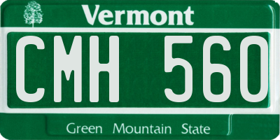 VT license plate CMH560