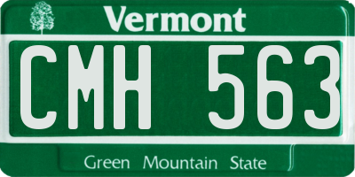 VT license plate CMH563