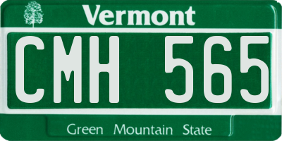 VT license plate CMH565