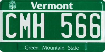 VT license plate CMH566