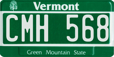 VT license plate CMH568