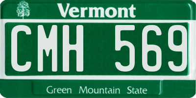 VT license plate CMH569