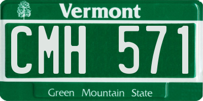 VT license plate CMH571