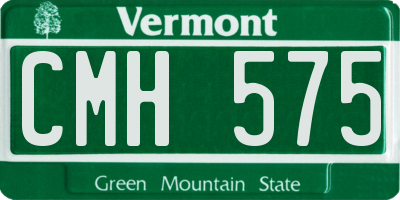 VT license plate CMH575