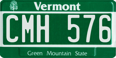 VT license plate CMH576