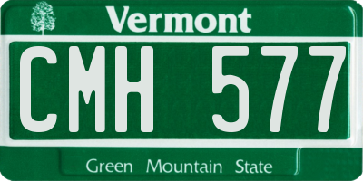 VT license plate CMH577