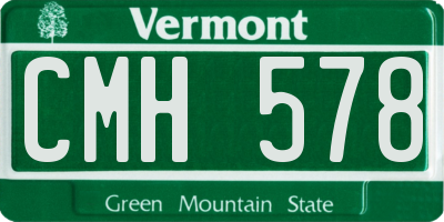 VT license plate CMH578