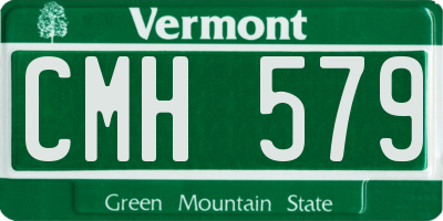 VT license plate CMH579