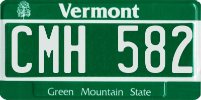 VT license plate CMH582
