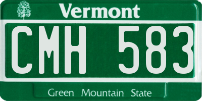 VT license plate CMH583