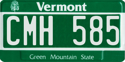VT license plate CMH585