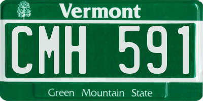 VT license plate CMH591