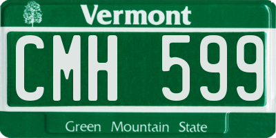 VT license plate CMH599