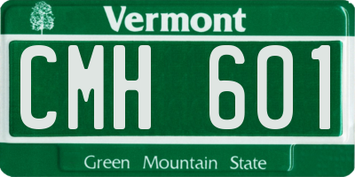 VT license plate CMH601