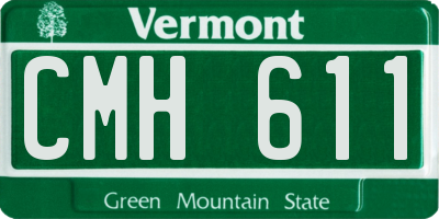 VT license plate CMH611