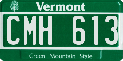 VT license plate CMH613