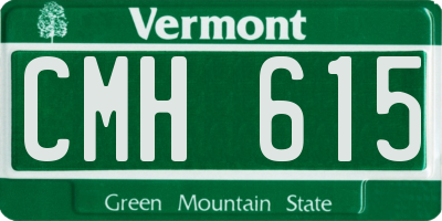 VT license plate CMH615